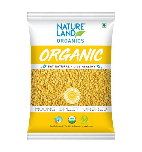 Buy Natureland Organics Natureland Organics Moong Split Washed Gm