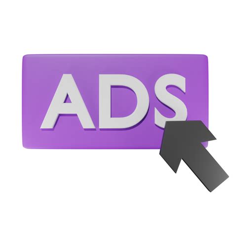 3d Ads Button Purple And Black Cursor Illustration 27143322 Png