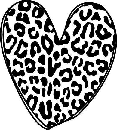 Valentines Day Hearts Png Leopard Print Heart Sublimation Clip Art