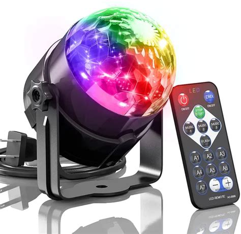 Sound Sensor Activated Party Lights With Remote Control Dj Lighting Rbg Disco Ball Strobe Lamp