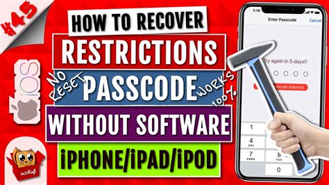 Recover Restrictions Passcode Without Software Iphone X Xs Xsmax