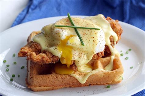 Chicken and Waffles Benedict - Slutty Food Blog