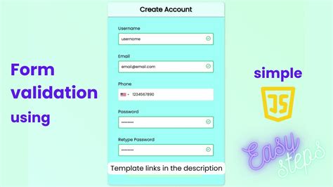 Form Validation Using Simple JavaScript Easy Steps To Validate Forms