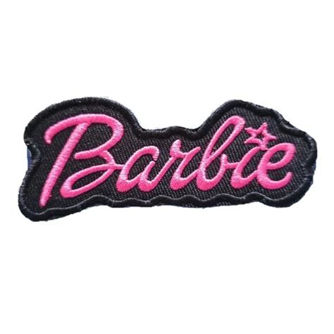 Black Pink Barbie Logo Iron On Patch Sew On Transfer Logo Badge