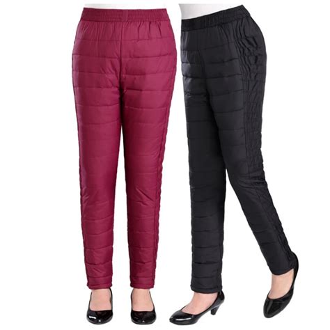 Scsechn Women Pants Winter Down Pants Women Thicker Large Size Slim ...