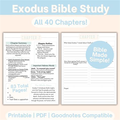 Exodus Bible Study Overview Printable Tip Ins Bible Chapter Study Guide