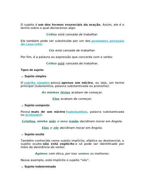Nesse Contexto É Possível Determinar O Sujeito Da Ação Verbal
