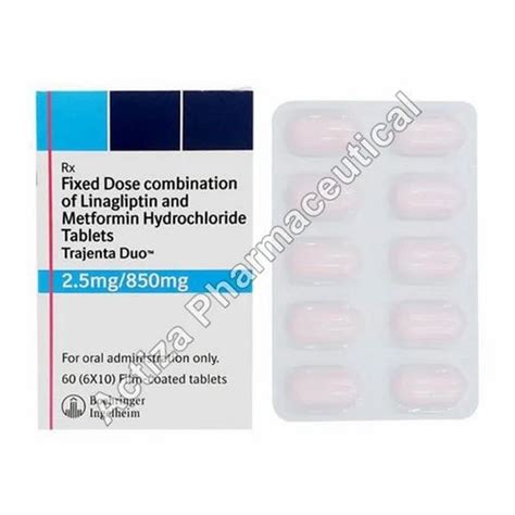 Trajenta Duo 2 5mg 850mg Tablet At Rs 182 Stripe Cardiac Diabetes