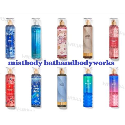bath and body works mist body spray ของแท 100 รบประกน พรอมสง bbw bath Body Shopee