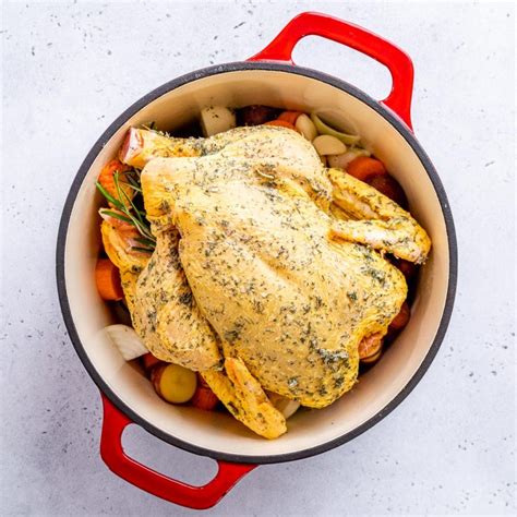 Simple Dutch Oven Baked Whole Chicken Clean Food Crush