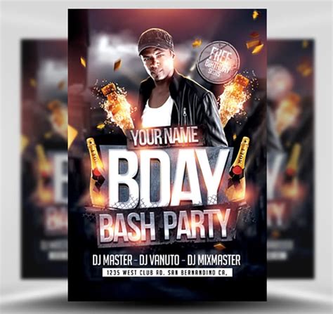 Bday Bash Flyer Template Flyerheroes