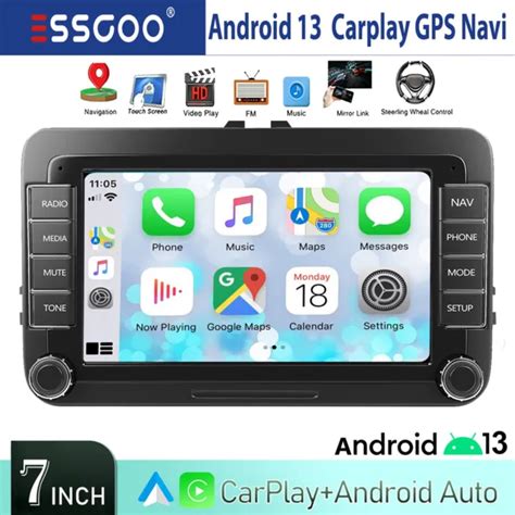 Autoradio Carplay Android Rds Gps Navi Wifi Pour Vw Golf Polo