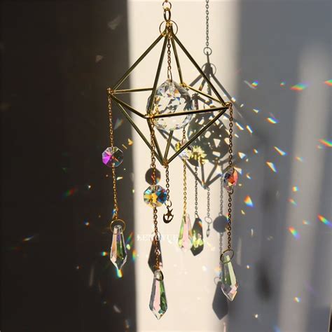 An Ethereal Escape Hanging Crystal Prism Suncatcher Best Etsy