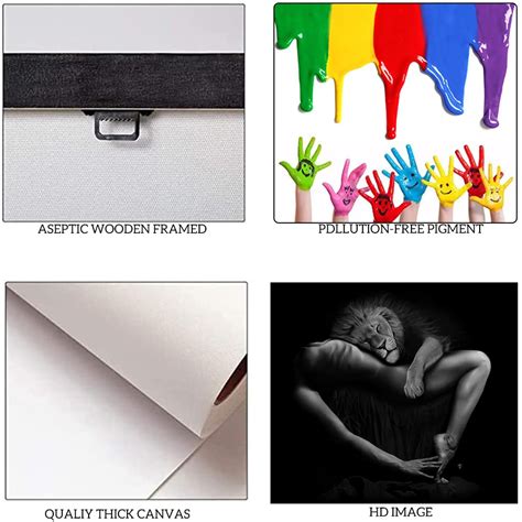 Sexy Wall Decor Sexy Art Nude Women And Lion Poster Canvas Prints Home Decor Artwork For Living