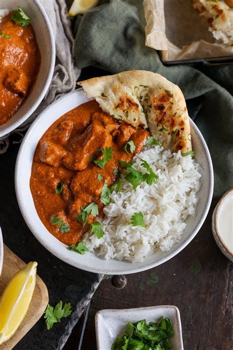 vegan butter chicken  baked tofu pick  limes