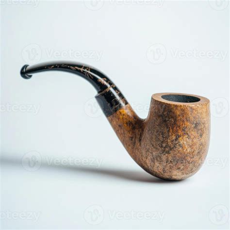 traditional pipe isolated  white background  stock photo