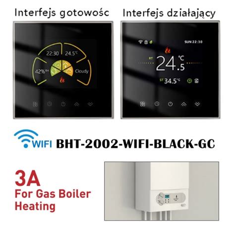 Sterownik Ogrzewania Termostat Pod Ogowy Wifi Tuya Bht Gclw Black