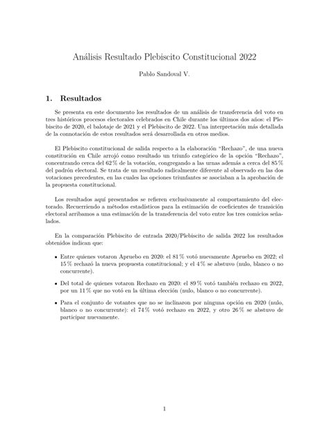 Pdf An Lisis Resultado Plebiscito Constitucional