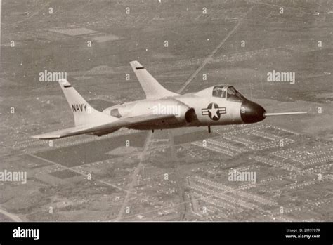 Chance Vought F7u 3 Cutlass In Flight Stock Photo Alamy