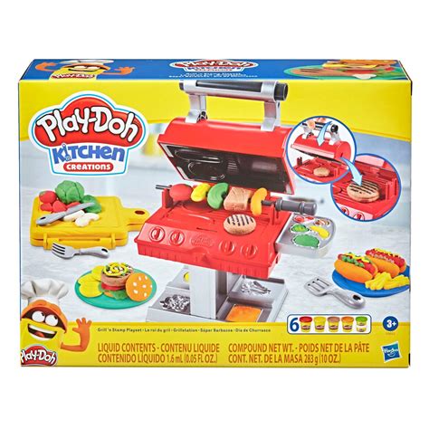 Play Doh Kitchen Creations Grill N Stamp Compound Playset Non Toxic