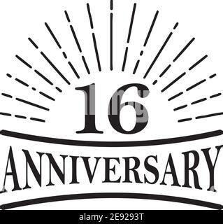 Th Year Celebrating Anniversary Emblem Logo Design Vector Template