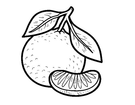 Dibujo De Una Mandarina Para Colorear Dibujos Net