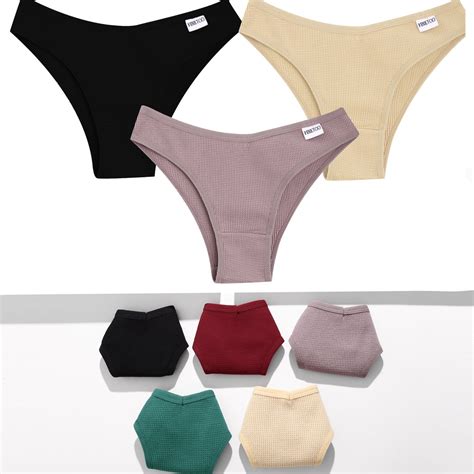 Femme Lingerie Women Cotton Thongs Sexy Waffle G String Female Low Rise