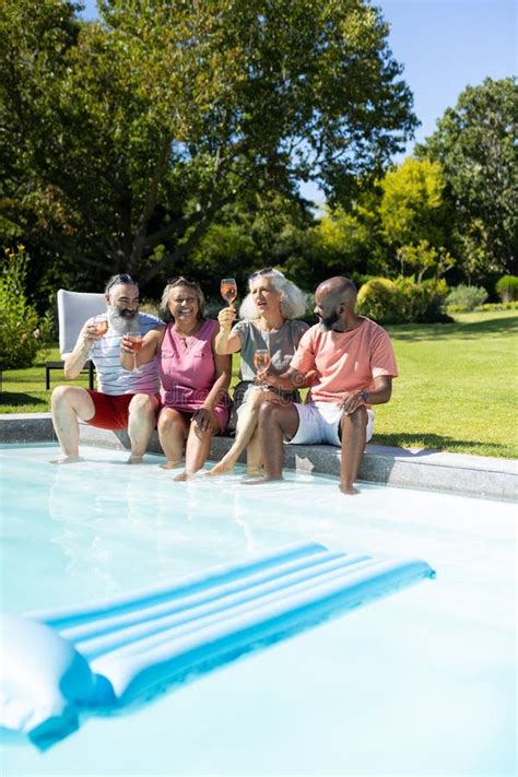 Mature Outdoor Group Pool Party Stock Photos Free Royalty Free Stock Photos From Dreamstime