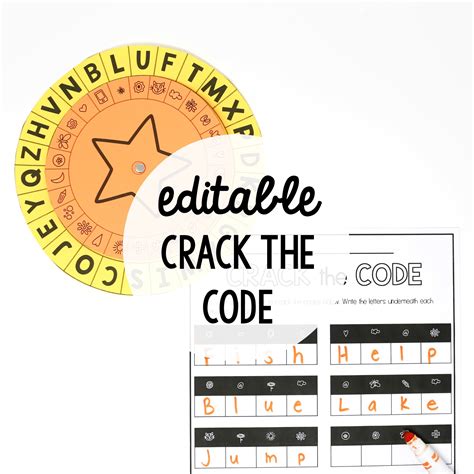 EDITABLE Crack the Code - Playdough To Plato
