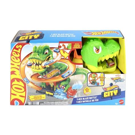 Hot Wheels City Set Statia De Pompieri Si Batalia Cu Trex Mtjbm Libraria Clb