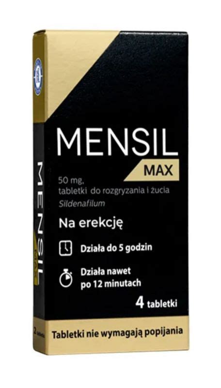 Mensil Max Mg Lek Na Erekcj Dla M Czyzn Potencja Erekcja