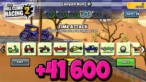 Hill Climb Racing Points In Team Event Canyon Run Youtube