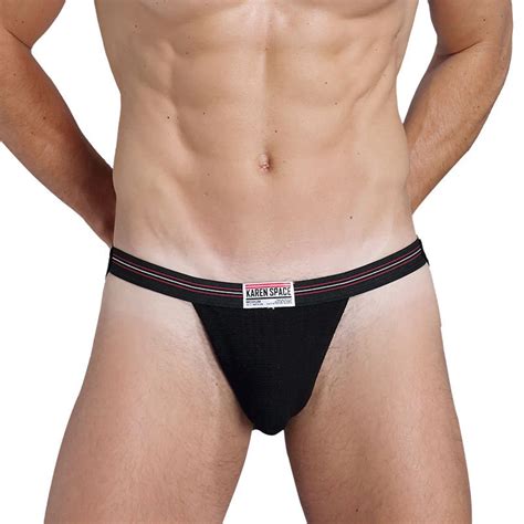 Sexy Men Jockstrap Thong V Shaped Bikini Underpants Open Crotch G