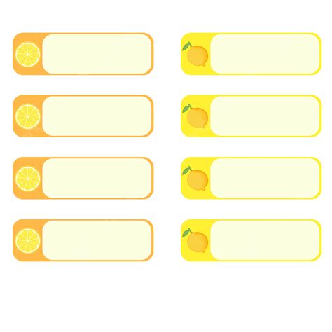 Sticker Lemon Label Vector Png Images Name Stickers Cute Cartoon Lemon