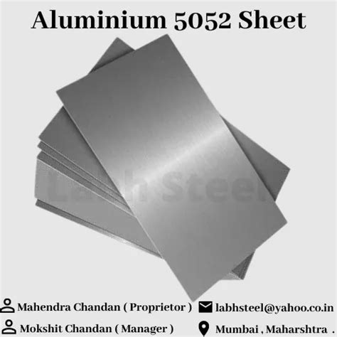 Hindalco Aluminum 5052 H32 Sheet Silver Thickness 0 8mm 25mm At Rs