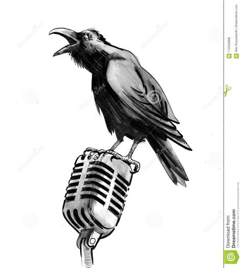 Singing raven stock illustration. Illustration of performing - 112452668