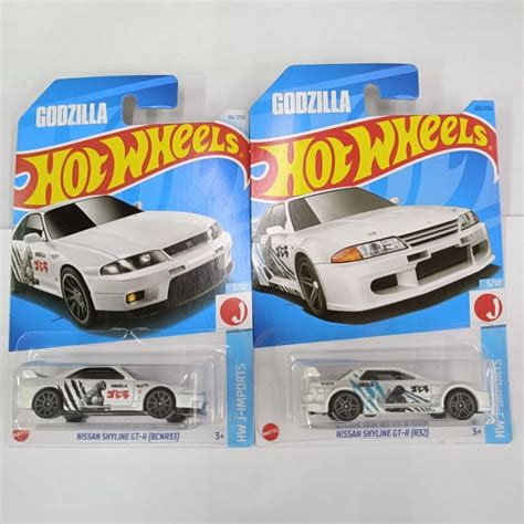 Jual Hot Wheels D23 D24 NISSAN SKYLINE GT R R32 R33 GODZILLA Putih LOT D 2024 2023 Shopee
