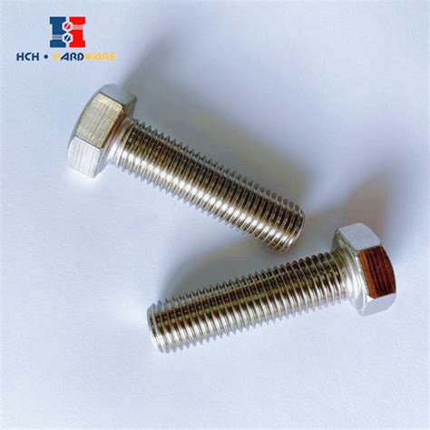 Hexagon Head Fully Machine Threaded Stainless Steel Hex Bolts With Nuts