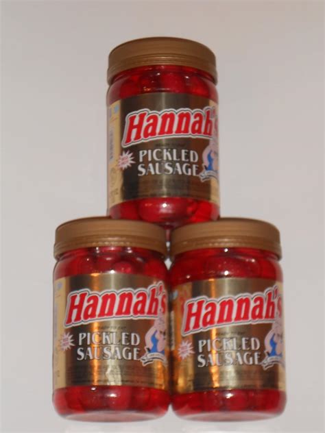 Amazon Hannah S RED HOT Pickled Sausage 16 Oz Pack Of 3