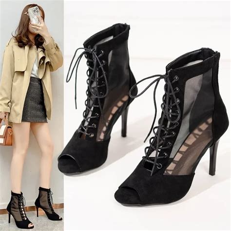 Estiletes Em Malha Para Mulheres Sapatos De Dan A Latina Sexy Botas De Dan A Salsa
