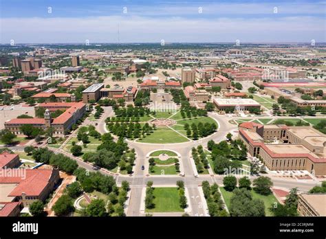 Aerial views of Texas Tech University in Lubbock Stock Photo - Alamy