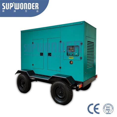 Shenzhou Wanda 40kva 30kw 25kva 20kw 50hz Super Trailer Silent Portable