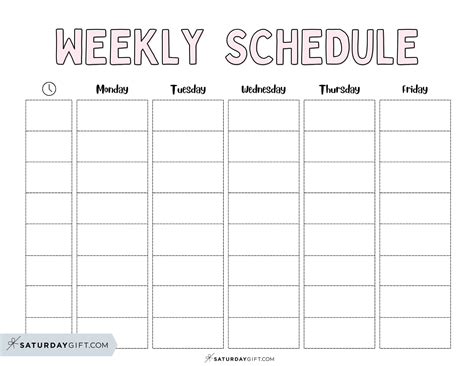 Weekly planner printable - 39 cute free weekly calendar templates ...