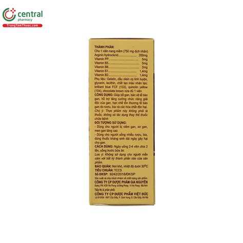 Thuốc Arginine Plus - Hỗ trợ thanh nhiệt, giải độc gan