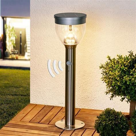 Eda Lampe solaire à socle LED en inox Achat Vente lampe solaire