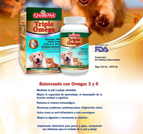 Triple Omega Vitaminas Perros Gatos Omega 3 Y 6 Envío gratis