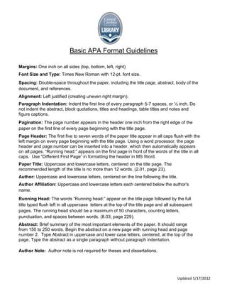 APA Info Sheet PDF