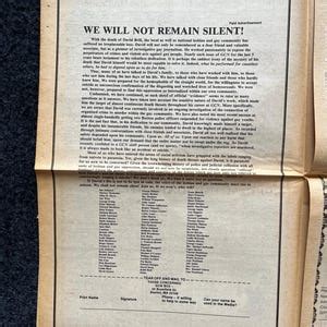 1980s LGBT Texas Donald Baker Newspaper LGBTQIA Memorabilia Queer Gifts Artworks Lesbian Gift