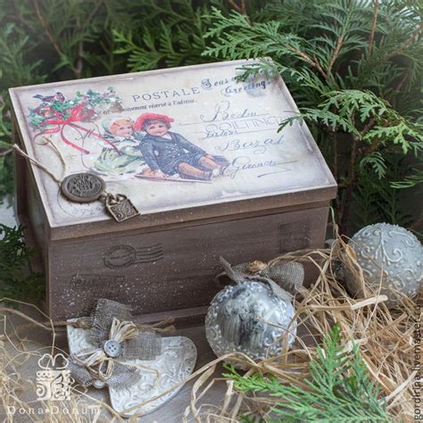 Купить "Тук-тук, вам посылка!" - винтаж, белый, елочное украшение ...