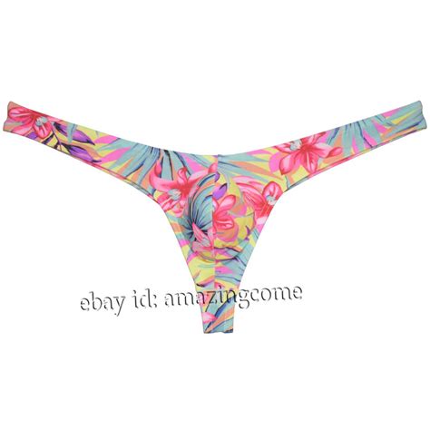 Mens Bikini Thong Underwear Low Rise Bulge G String Swimwear Hipster